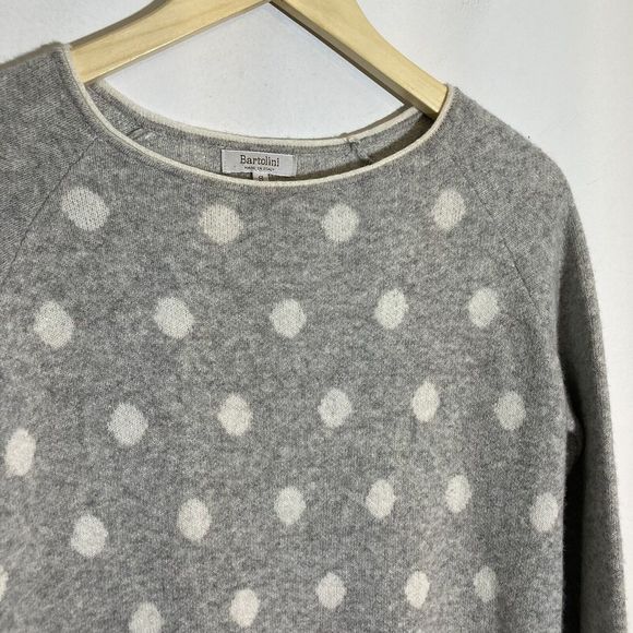 Bartolini Women’s Small Wool Cashmere Blend Polka Dot Sweater‎ Raglan Sleeve - Picture 1 of 6